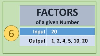 6 C Programs  Print FACTORS of given number [upl. by Ahsitram79]