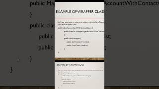 Use Cases of Wrapper Class in Salesforce salesforce apex interview prepartion coding [upl. by Noiwtna]