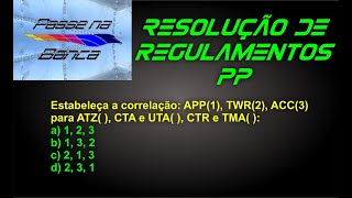 Resolução Regulamentos de Tráfego Aéreo  ATZCTRTMACTAUTA [upl. by Ita]