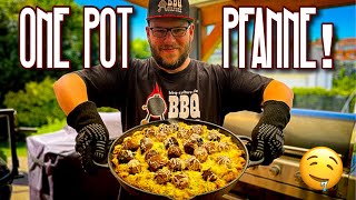 Köttbullar Tortellini One Pot Pfanne  Rezept für die ganze Familie onepot rezeptidee kochen [upl. by Ahsemaj]