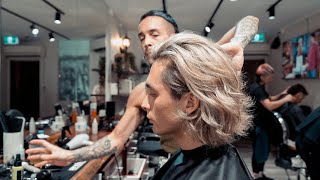 MENS HAIR COLOUR TRANSFORMATION ✂️ BEST BARBERS IN AUSTRALIA 💈 Langanis Barber ⚜️ [upl. by Morgenthaler]