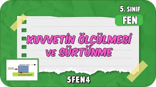 Kuvvetin Ölçülmesi ve Sürtünme 📗 tonguçCUP 2Sezon  5FEN4 2024 [upl. by Wittie]