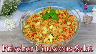 Frischer Couscous Salat  Einfach Schnell amp die perfekte Grillbeilage [upl. by Ahron]