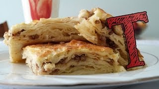 Borek with Ground Meat  Phyllo Pastry Burek with Beef  Borek Recipe [upl. by Pinter]