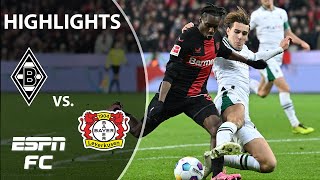 Bayer Leverkusen vs Borussia Monchengladbach  Bundesliga Highlights  ESPN FC [upl. by Ahsok]