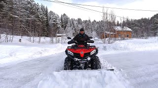 CFMOTO CFORCE SNOWPLOWING in Norway❄️ [upl. by Aggri]