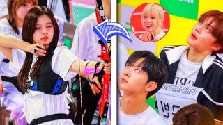 Idols Reaction To Nmixxs Sullyoon Viral Archery Shot At The ISAC 2024 [upl. by Waterman]