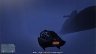 Board Tonys submarine moon pool GTA Online salvage yard heist [upl. by Wallach]