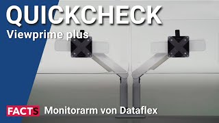 Monitorhalterung für 2 Monitore mit verstellbarem Arm Dataflex Viewprime Dual Monitorarm Test [upl. by Hyams]