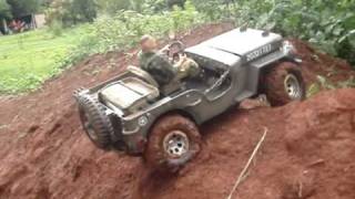 Jeep Willys MB 42 16 scale RC MUDDING [upl. by Latimore841]