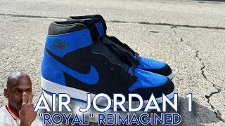 Air Jordan 1 “Royal” Reimagined Real Nia Review [upl. by Uhile]