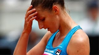 Italian Open Karolina Pliskova attacks umpires chair after defeat [upl. by Daphie]