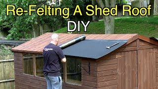 How to Easily Felt a Shed Roof The Right Way DIY [upl. by Shanks]