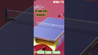 Return Serve Incredible from Mima Ito worldtabletennis pingpong tabletennisplayer tabletennis [upl. by Nelak]