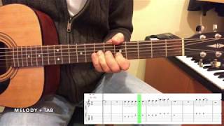 Besame Mucho CHORDS  MELODY GUITAR TAB  gitarsulihu [upl. by Eimot]