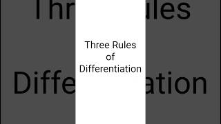 Three Rules of differentiation maths physics differentiation calculus exam [upl. by Artenek]