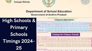 💐 Academic Calendar 202425 High Schools amp Primary Schools Timings 💐 [upl. by Idorb421]