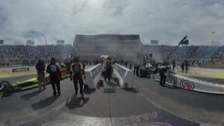 NHRA Starting Line 360 Top Fuel Final JR Todd v Antron Brown in Chicago [upl. by Aram]