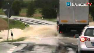 Land unter im Raum BambergForchheim und auf der A73 [upl. by Mayne]