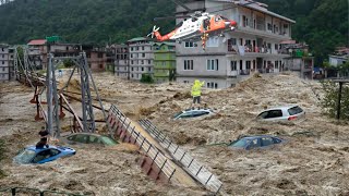 Poland today Flash floods sweep bridges houses and cars into the waste in Głuchołazy [upl. by Porcia]