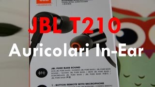 JBL T210 Auricolari InEar  Nero [upl. by Etennaej978]