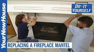 Replacing a Fireplace Mantel  Do It Yourself [upl. by Tnerual]