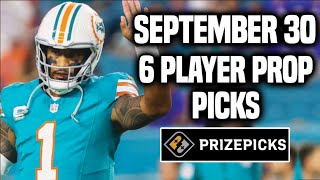 NFL PRIZEPICKS TODAY  6 BEST PROP PICKS  MONDAY  9302024  BEST PROPS  NBA BETTING [upl. by Avilo937]