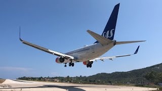 Skiathos HD  Dangerous Aircraft Blast Low Landings and Takeoff [upl. by Annaed]