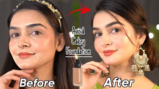 How To Avoid Cakey Foundation On Dry Skin  Flawless amp Smooth  Before amp After [upl. by Eico792]