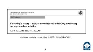 Capnography Monitoring Yesterdays Luxury Todays Necessity During Conscious Sedation [upl. by Trefor]