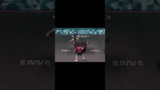 Fan Zhendong vs Tomokazu Harimoto best point paris2024 fanzhendong tomokazuharimoto tabletennis [upl. by Blase130]