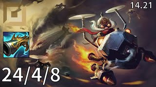 Corki ADC vs Jhin  EUW challenger  Patch 1421 [upl. by Ellezaj]