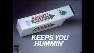 Wrigleys Spearmint Gum Keeps You Hummin TV Commercial 1984 [upl. by Pisarik]