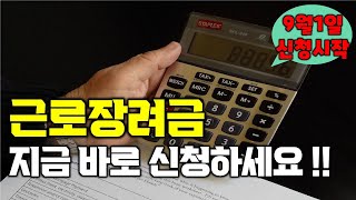 근로장려금 상반기 신청 시작  9월 1일부터 15일까지 [upl. by Aiveneg]