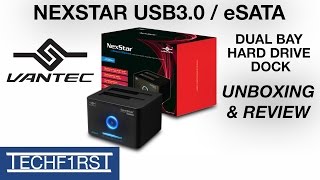 NexStar SuperSpeed USB 30 amp eSATA Dual Bay Hard Drive Dock by Vantec UnBoxing amp Review [upl. by Islaen]