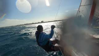 Nacra 20 Ripping back in to Delray Beach 20KTS [upl. by Zehcnas144]