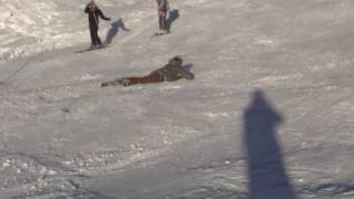 Extremely Bad Skiing Fall in Zermatt Tom Groves [upl. by Elrebmik]