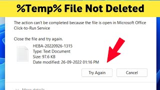 Temp File Not Deleted  How to fix Temp File not Deleting in Laptop [upl. by Adian]