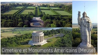 Grande Guerre – Cimetière Américain de MeuseArgonne Monuments de Montfaucon et Montsec JMCdrone [upl. by Maher]