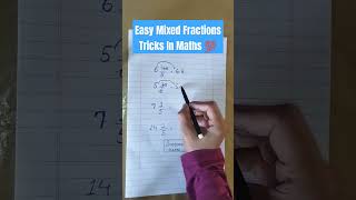 MIXED FRACTION TRICKS IN MATHS 💯  EASY MIXED NUMBER DIVISION shorts ytshorts division short [upl. by Sacci]