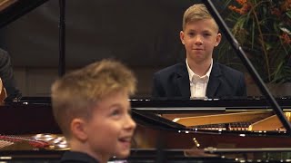 11 and 12 YearOld Pianist Brothers Play Mozarts quotLodronquot Concerto No 7 KV242 [upl. by Augusto279]