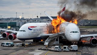 A380 PLANE EMERGENCY LANDING on Highway  British Airways a380 Crash in Highway [upl. by Langan]