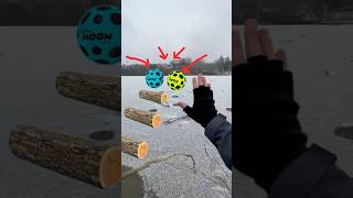 Закинули ДВА Moon Ball на ЛІД та питаємось їх дістати🥶 gravityball moonball дюха funny ball [upl. by Eninnaj498]