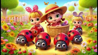 Five Little Ladybugs  Nursery Rhymes amp Kids Songs [upl. by Enyrhtac]