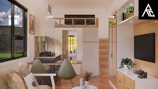 Aesthetic and Timeless LoftType Tiny House Design Idea 3x6 Meters Only [upl. by Macintyre]