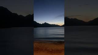 Sunset in Queenstown Lake Front serene queenstown love newzealand sunsets travelvlog travel [upl. by Lledualc438]