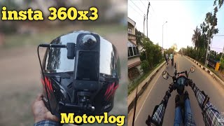 how to set insta360 x3 in helmet Rhmotobiker [upl. by Gibun]