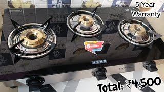 Unboxing Usha Gas Stove  Usha EB GS3 001 Cooktop Ebony 3001 MultiFunctional Safety Gas Stoves [upl. by Riba]