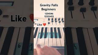 Gravity Falls  Piano Beginners short piano easy pianotutorial youtubeshorts [upl. by Naesad]