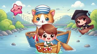 ROW YOUR BOAT CROCODILE RHYMES  KIDS SONGS  NURSERY RHYME  ANIMAL BOAT DANCE [upl. by Romeo]